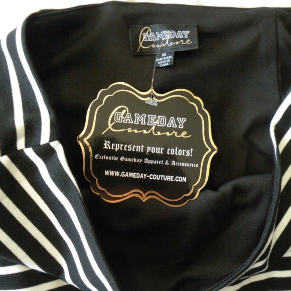 Gameday Couture SKIRT SIZE:M COLOR:WHITE and BLACK STRIPES CONDITION:NEW - Picture 3 of 3